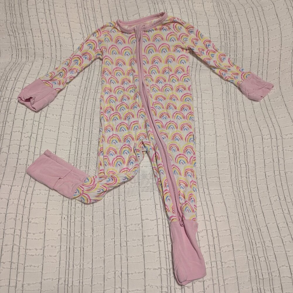 Little Sleepies Pastel Rainbows Zippie 3-6 months